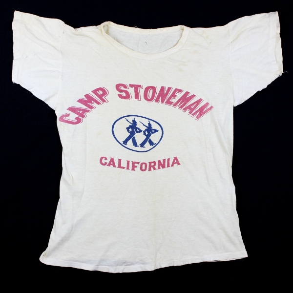 Scarce 1940s white cotton t-shirt - Camp Stoneman, CA