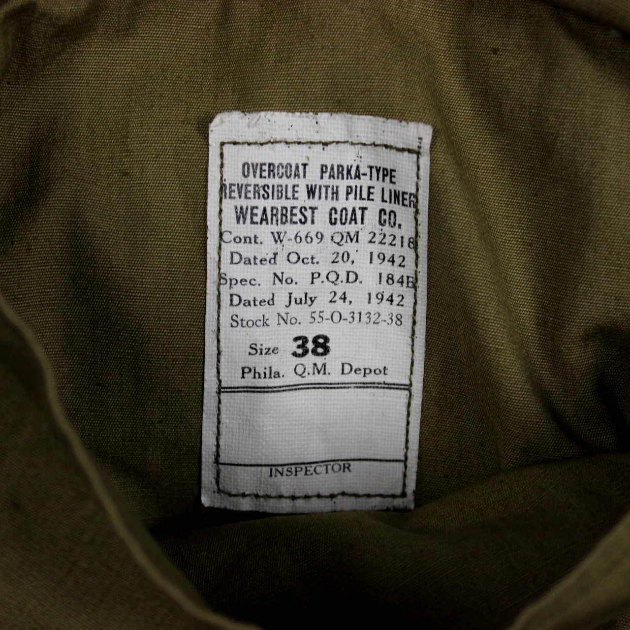 US Army reversible ski parka w/ pile liner - Size 38