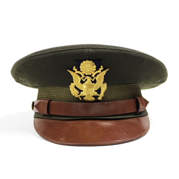 US Army officers OD gabardine dress cap - PA Natl guard