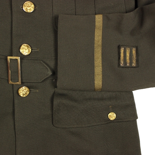 USAAF OD wool gabardine officers dress jacket - 14th AF bullion