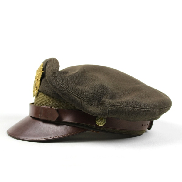 USAAF officers OD wool gabardine dress visor cap