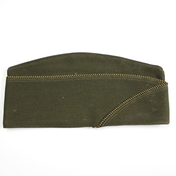 US Army officers OD wool gabardine garrison cap - 1st LT