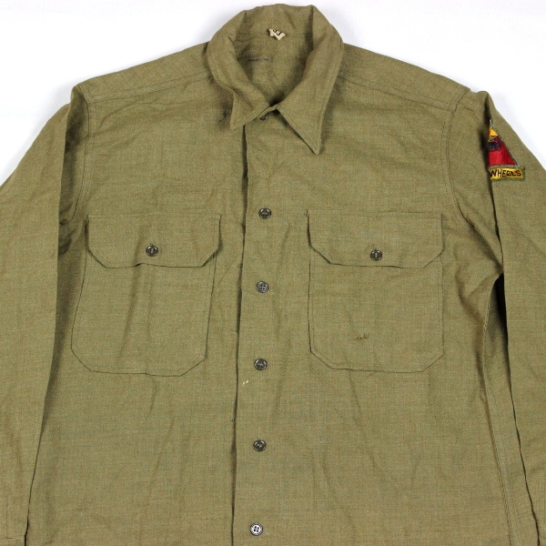 US Army wool serge service shirt - 2nd Armored Division