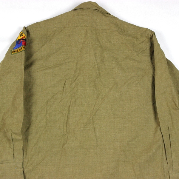 US Army wool serge service shirt - 2nd Armored Division