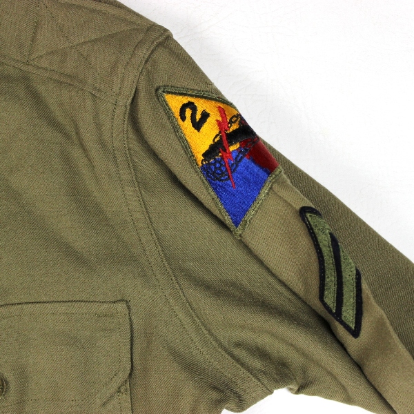 US Army wool serge service shirt - 2nd Armored Division