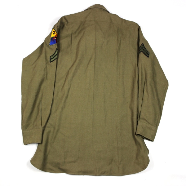 US Army wool serge service shirt - 2nd Armored Division