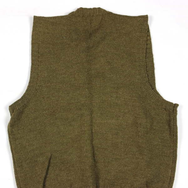 V-neck OD wool sleeveless sweater 