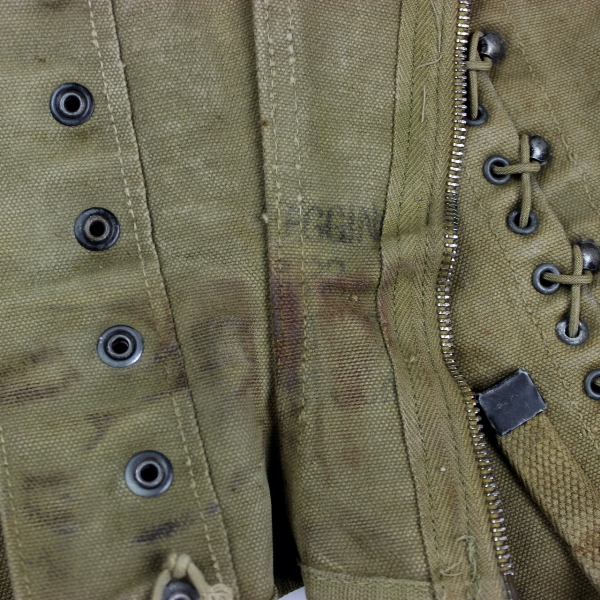 Rare M1938 canvas leggings - Field modification