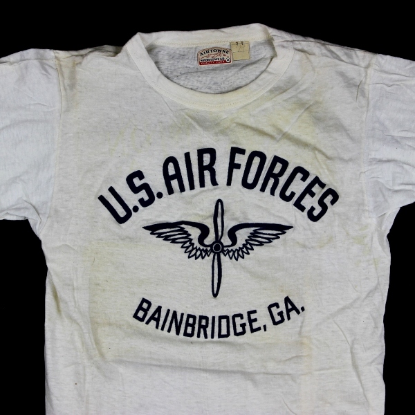 Scarce 1940s USAAF white cotton t-shirt - Bainbridge, GA