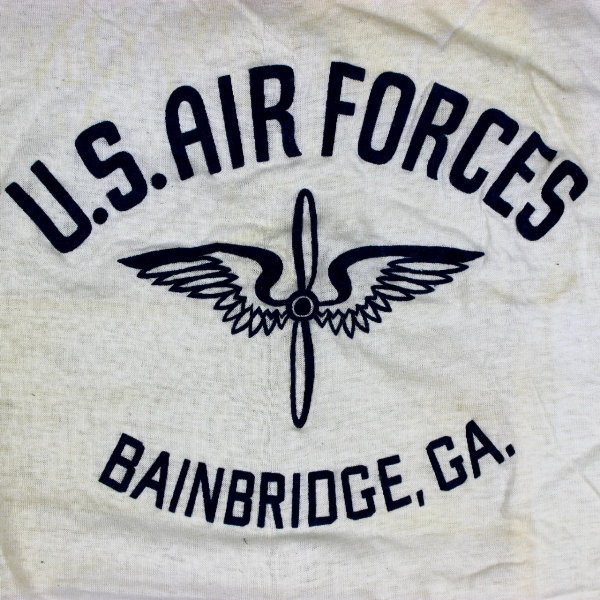 Scarce 1940s USAAF white cotton t-shirt - Bainbridge, GA