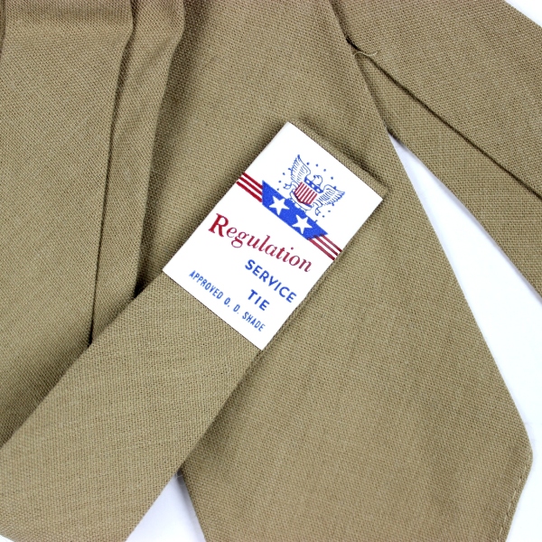 Khaki / Tan wool service necktie