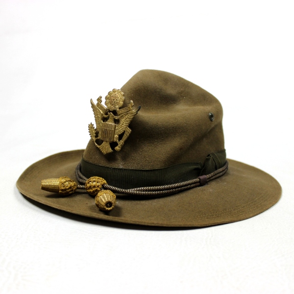 US Army officer campaign hat w/ cord