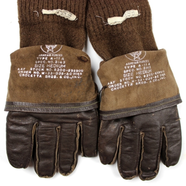 USAAF type A-11A flight gloves w/ wool inserts