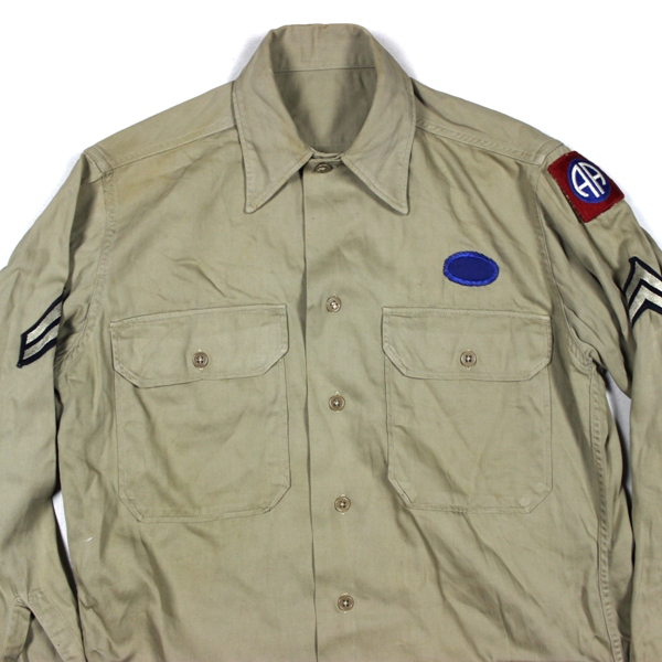 EM Ike dress jacket, side cap dog tag - 82nd Airborne Division